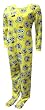SpongeBob Faces Yellow Gripper Bottom Footie Pajama for women