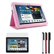 Evecase Rose housse �tui en cuir avec support Pour Samsung Galaxy Tab 2 P5100 / P5110 (10.1inch,WiFi) Tablette PC + claires protection d'�cran du film Garde + 3 Stylets