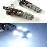 H1 LED Bulbs 9-SMD WHITE Driving Fog Lights High Beam (A Pair) H1-55W