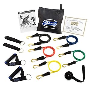Bodylastics ***MAX TENSION Heavy Duty Exercise Resistance Bands System with User Book