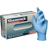 Shamrock 80113-L-bx Food Safe Industrial Grade Glove, Nitrile Rubber, 4 mil - 4.5 mil, Powder-Free, Textured, General Purpose, Non Latex, Allergy Free, Large, Blue (Pack of 100)