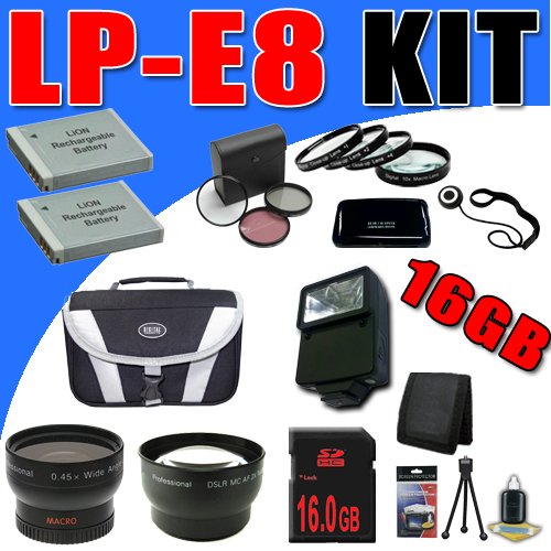 TWO LP-E8 Lithium Ion Replacement LPE8 Battery 