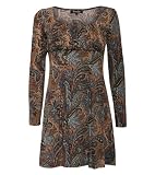 Pilot Long Sleeve Paisley Print Dress