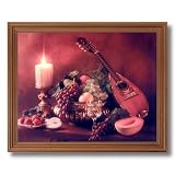 Grape Fruit French Wine Tuscan Contemporary Picture Oak Framed Art Print
