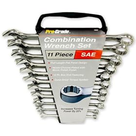 Pro-Grade 19002 11-Piece SAE Combination Wrench Set by Pro-Grade