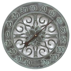 Chaney Instruments Acu-Rite 46040 14-inch Cast Aluminum Thermometer, Verdi by Chaney Instruments