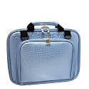 Samsung NC10 10.2 Notebook CaseCrown Double Memory Foam Netbook Case with Shoulder Strap (Baby Blue Faux Alligator Skin)