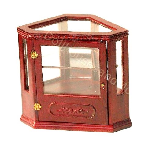 Dollhouse Miniature Artisan Walnut Corner Shop Counter