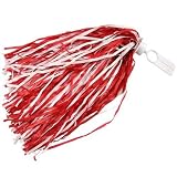 NCAA Red & White Team Shine Pompom
