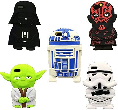 iPhone 5 5S Case, Maxbomi - 3D Cute Cartoon Star Wars Darth Vader Dark Lord Rise of the Sith Soft Silicone Protective Rubber Back Cover Protection Cases for Apple iPhone 5 5S