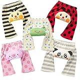 ZOEREA(ゾエレア)　ベビー　長ズボン　子供ハーフパンツ　ロング　7分丈スパッツ　子供　レギンス　PPパンツ　ハーフ丈　出産祝い　ストレートパンツ　カジュアル　男の子　女の子　パジャマ　５枚組　8