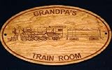 Grandpas Train Room Wooden Sign