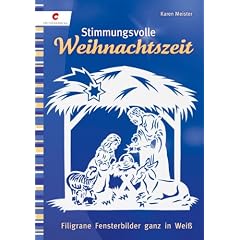 Stimmungsvolle Weihnachtszeit. Filigrane Fensterbilder ganz in Wei�