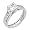 14K White Gold Princess-cut 2.00 CTW Equivalent CZ Cubic Zirconia Ladies Solitaire Engagement Ring and Wedding Band 2 Two Piece Set (Size 4 to 12) - Size 4