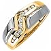 1/3Ct.T.W. Round Brilliant Cut Diamonds, 14Kt. Two Tone Gold. Men's Diamond Ring