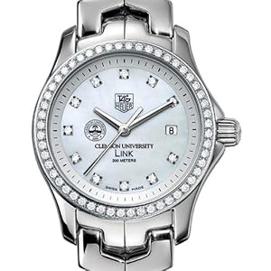 Clemson University TAG Heuer Watch - Women's Link Watch with Diamond Bezel a