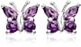 Sterling Silver Amethyst Butterfly Earrings