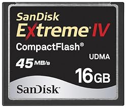 SanDisk 16GB Extreme IV - Compact Flash memory card (SDCFX4-016G-904, Retail Packaging)