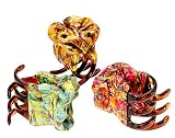 L.Erickson USA Bucol Small Covered Jaw - Kaleidoscope 100% Silk Charmeuse