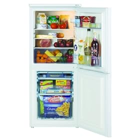 Lec T5039W 50cm combi fridge freezer, internal light, reversible door, white