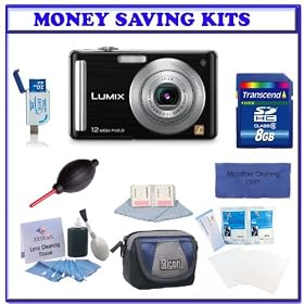 Panasonic Lumix DMC-FS25K 12MP Digital Camera + Willoughby's Transcend 8GB SDHC Starter Pack