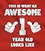 TeeStars - This Is What an Awesome One Year Old Looks Like Funny Baby Onesie