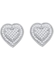 0.33CTW DIAMOND HEART EARRING