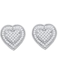 0.33CTW DIAMOND HEART EARRING