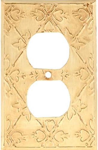 BAROQUE White Switchplates Outlet Covers, Rockers, GFCI Duplex
