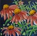Coneflower Flower Ceramic Wall Art Tile 4x4