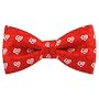 Valentine Hearts Pretied Bowtie by Wild Ties - Red Silk