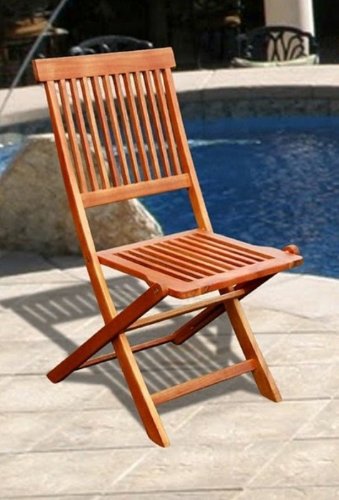 Pack of Two Sendra FSC Eucalyptus Outdoor Wood Folding Chair