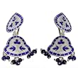 Enamel Earrings Sterling Silver Jewelry 2 inches (erg146)