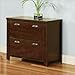 Kathy Ireland Home by Martin Furniture Tribeca Loft 2 Drawer Lateral Wood File Storage Cabinet in Cherry