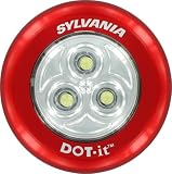Sylvania 35046 Red and Silver Dot It, Portable LED light, 2-Pack # LED/DOTS/RED/SILV