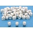 Rondelle Spacer Bali Bead Silver Plated 5mm Approx 50