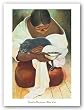 Blue Cat by Sandra Bierman 18.5"x28" Art Print Poster