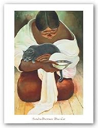 Blue Cat by Sandra Bierman 18.5"x28" Art Print Poster