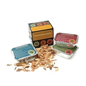 Charcoal Companion CC6029 Hickory, Mesquite and Apple Wood Chip Sampler Pack