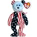 Ty Beanie Babies - Spangle the Stars & Stripes Patriotic Teddy Bear - Blue Face