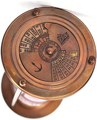 Brass sand timer Hourglass with year calendar