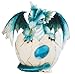 George S. Chen Imports SS-G-71469 Blue Baby Dragon in Eggshell with Gem Figurine, 4.5