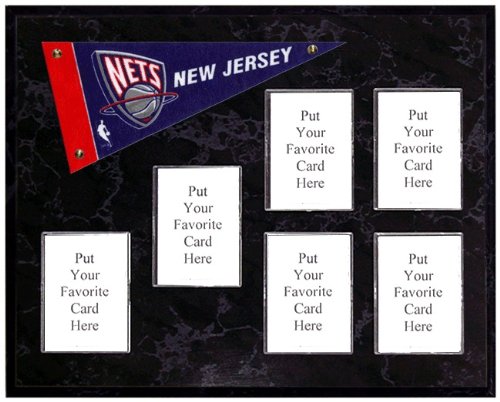 New Jersey Nets Mini Pennant Plaque (No Cards)
