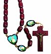 Rosary - Saint Jude Images With 8mm Oval Wooden Beads - 18in. Length