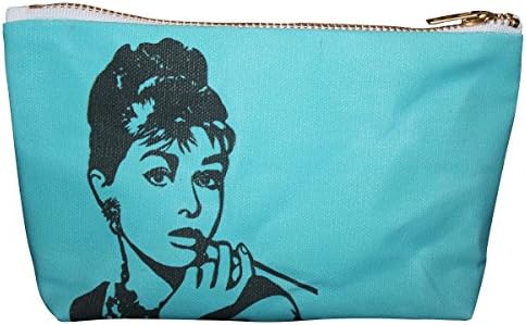 Audrey Hepburn Pop Zipper Pouch and Makeup Bag - Illustrated and Handmade in the USA