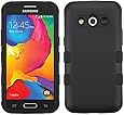 The Smart Choice (Tm) [ Samsung Galaxy Avant / G386t (T-mobile) Hybrid Tuff Case ] Hybrid Phone Protector Cover Dual Layer Hybrid Defender Protection Case { Free LCD Screen Protector } (Rubberized Black/black)