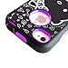 Hello Kitty Hybrid Case for iPhone 4 4G 4S Purple High Impact Cute Bow Cover + Free Front/Back Screen Protector & Stylus