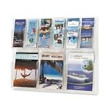 Display Rack, 6 Pamphlet/3 Magazine, 30'x2'x22-1/5', Clear, Sold as 1 each
