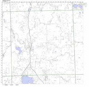 Amazon.com: Crawford County, Michigan MI ZIP Code Map Not Laminated ...