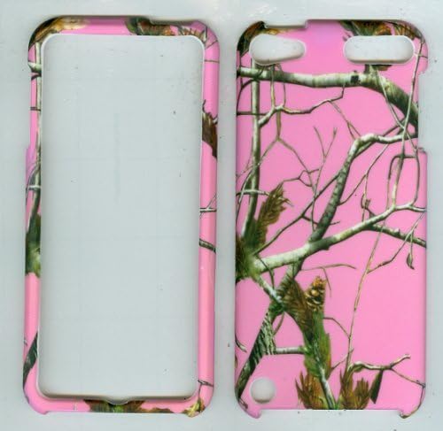 Pink Winter Tree Camoflauge Rubberized Design for Apple Ipod Touch 5th Generation Protective Case Faceplate Cover Accessory